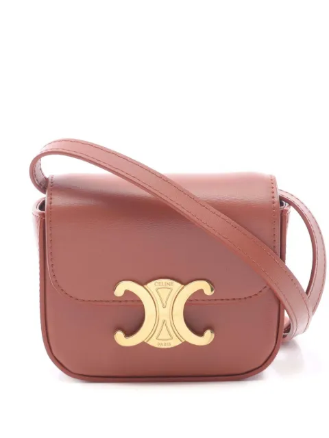 Celine Pre-Owned 2018-2025 Mini Shiny Calfskin Triomphe crossbody bag