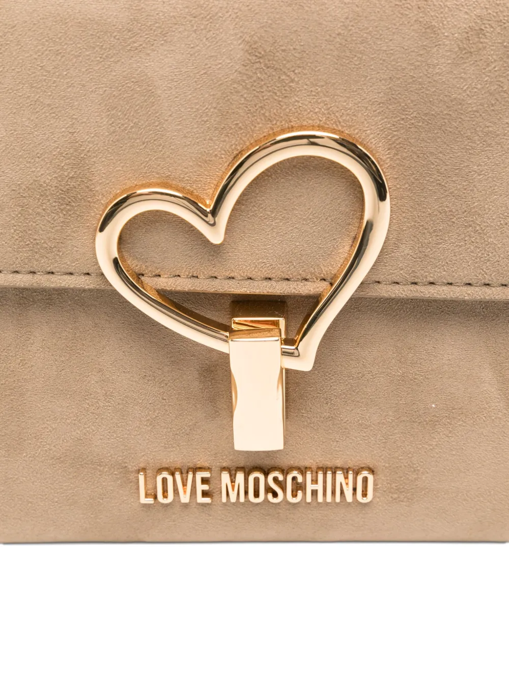Love Moschino Heart-detail Cross Body Bag In Neutral