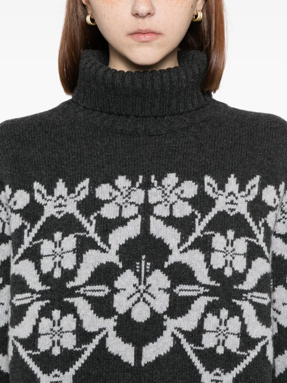 High Sport Zoe Fairisle Sweater In Gray