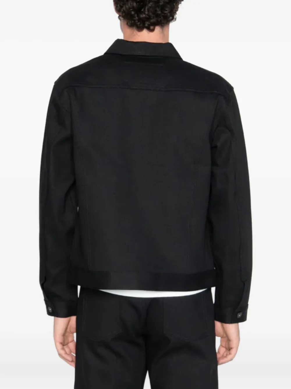 Naked and Famous Denim jack met knopen Zwart