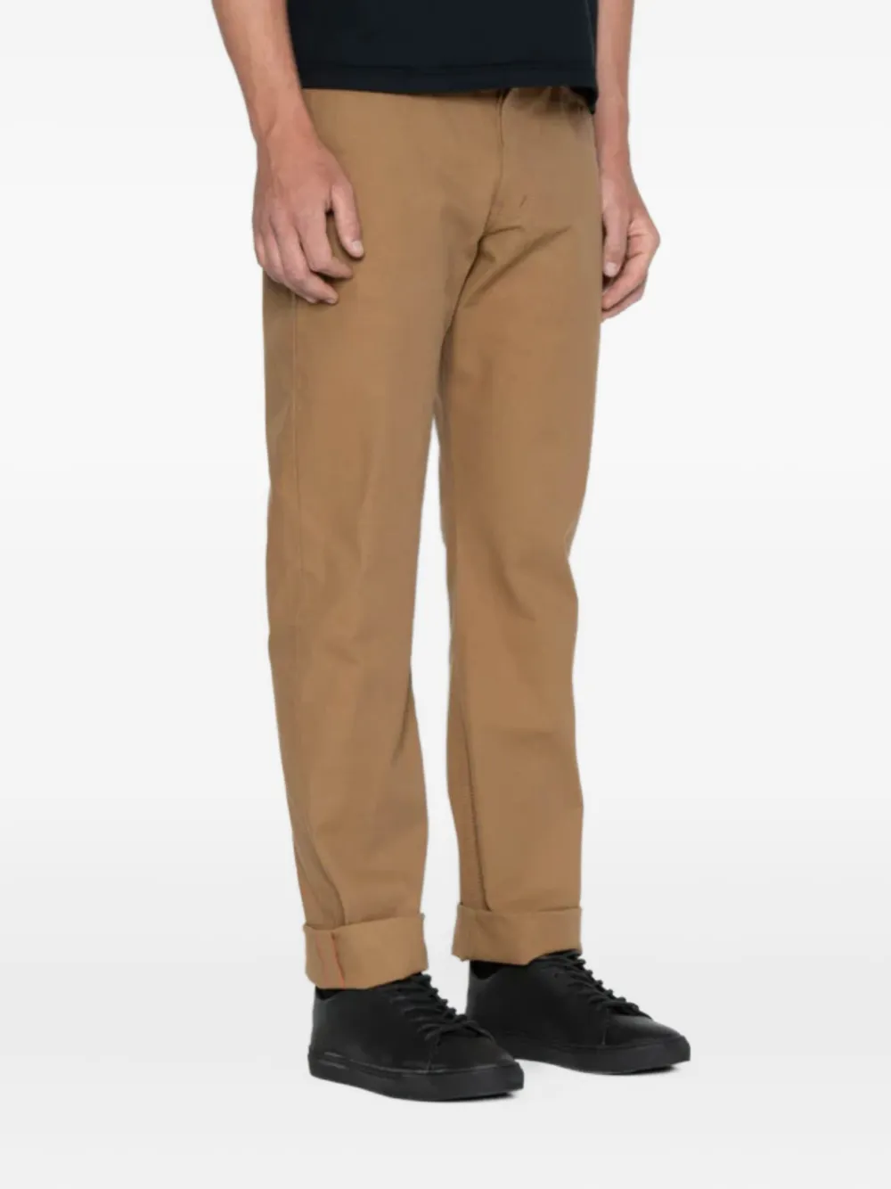 Naked And Famous True Guy Selvedge Cuffed Jeans In Brown