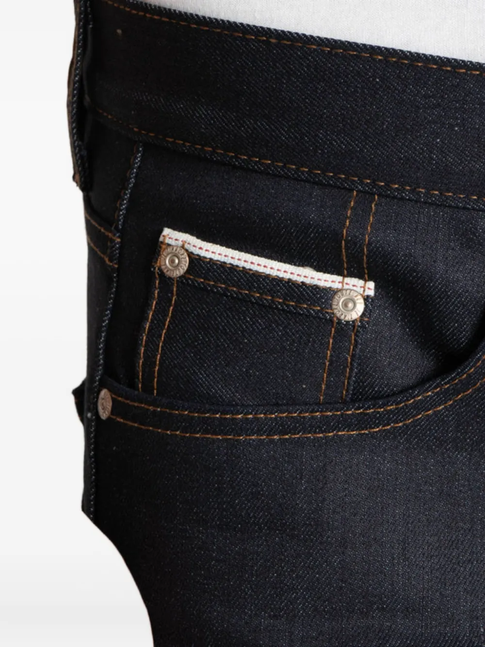 Naked And Famous Strong Guy Cuffed Jeans In Blue