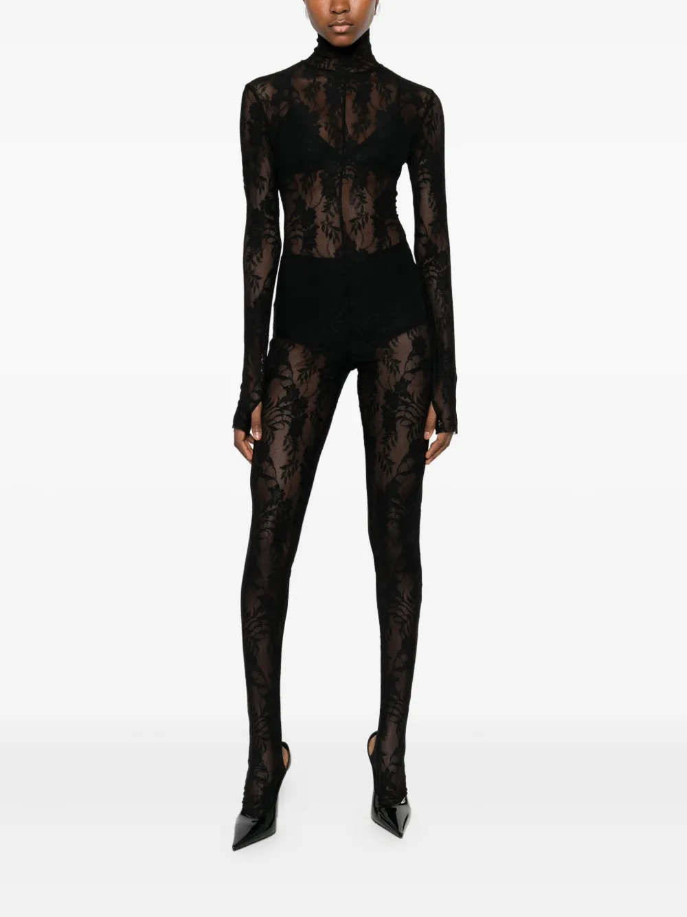 Norma Kamali Tuta jumpsuit met hoge hals - Zwart