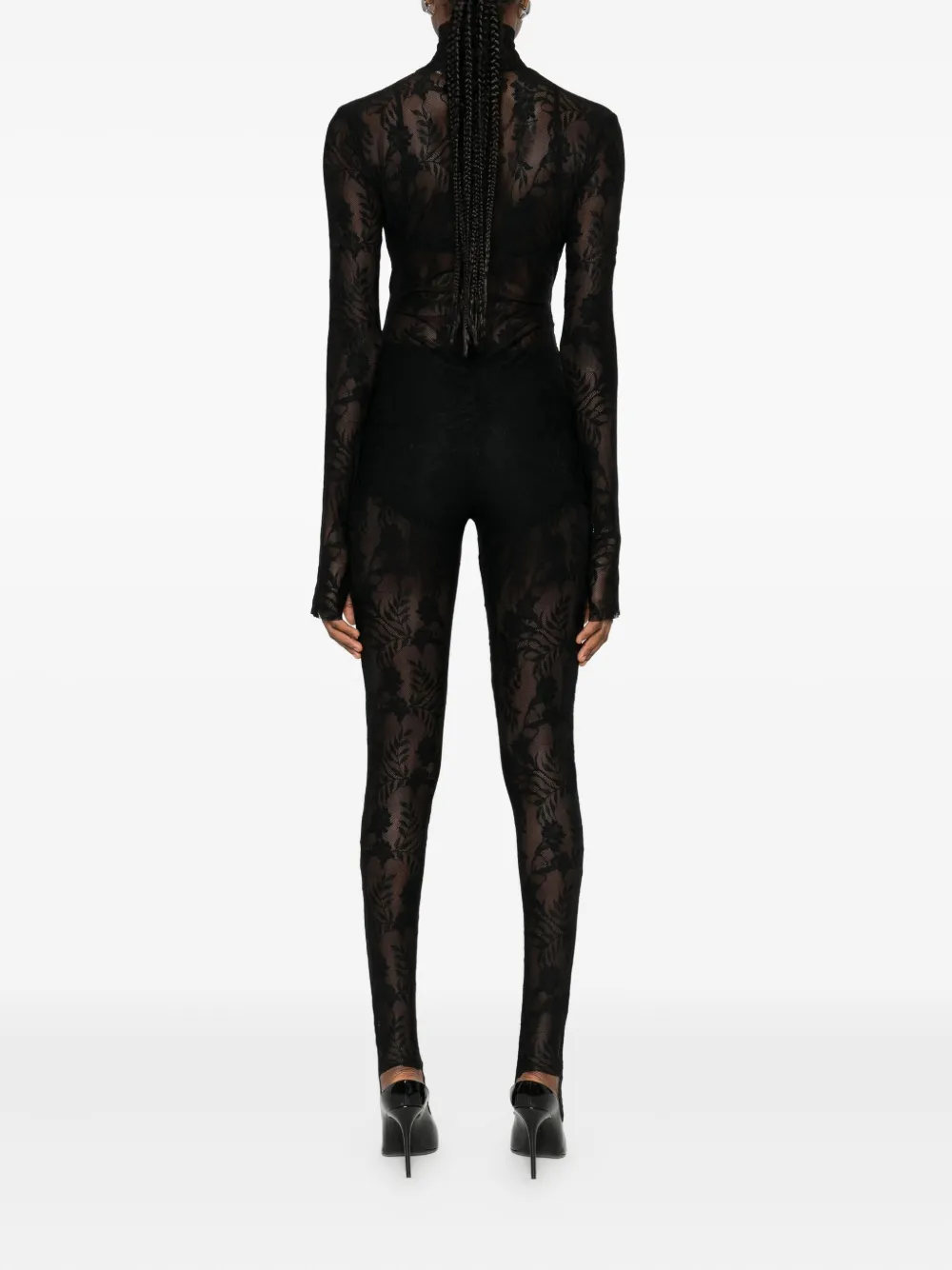 Norma Kamali Tuta jumpsuit met hoge hals Zwart