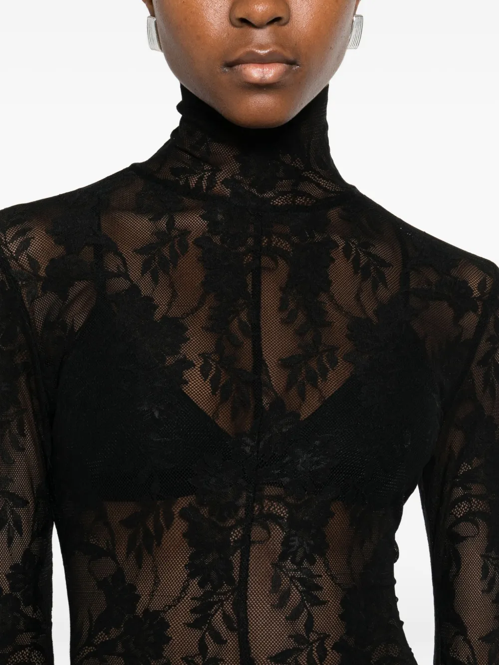 Norma Kamali Tuta jumpsuit met hoge hals Zwart