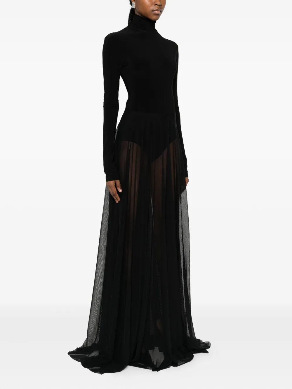 Norma Kamali Geplooide jurk Zwart