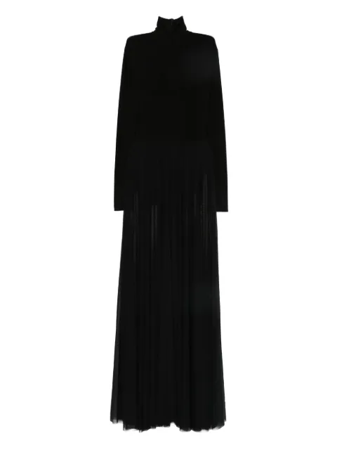 Norma Kamali long-sleeve pleated dress