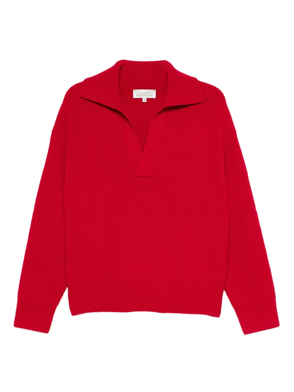 Studio Nicholson spread-collar wool jumper | Red | Image 1