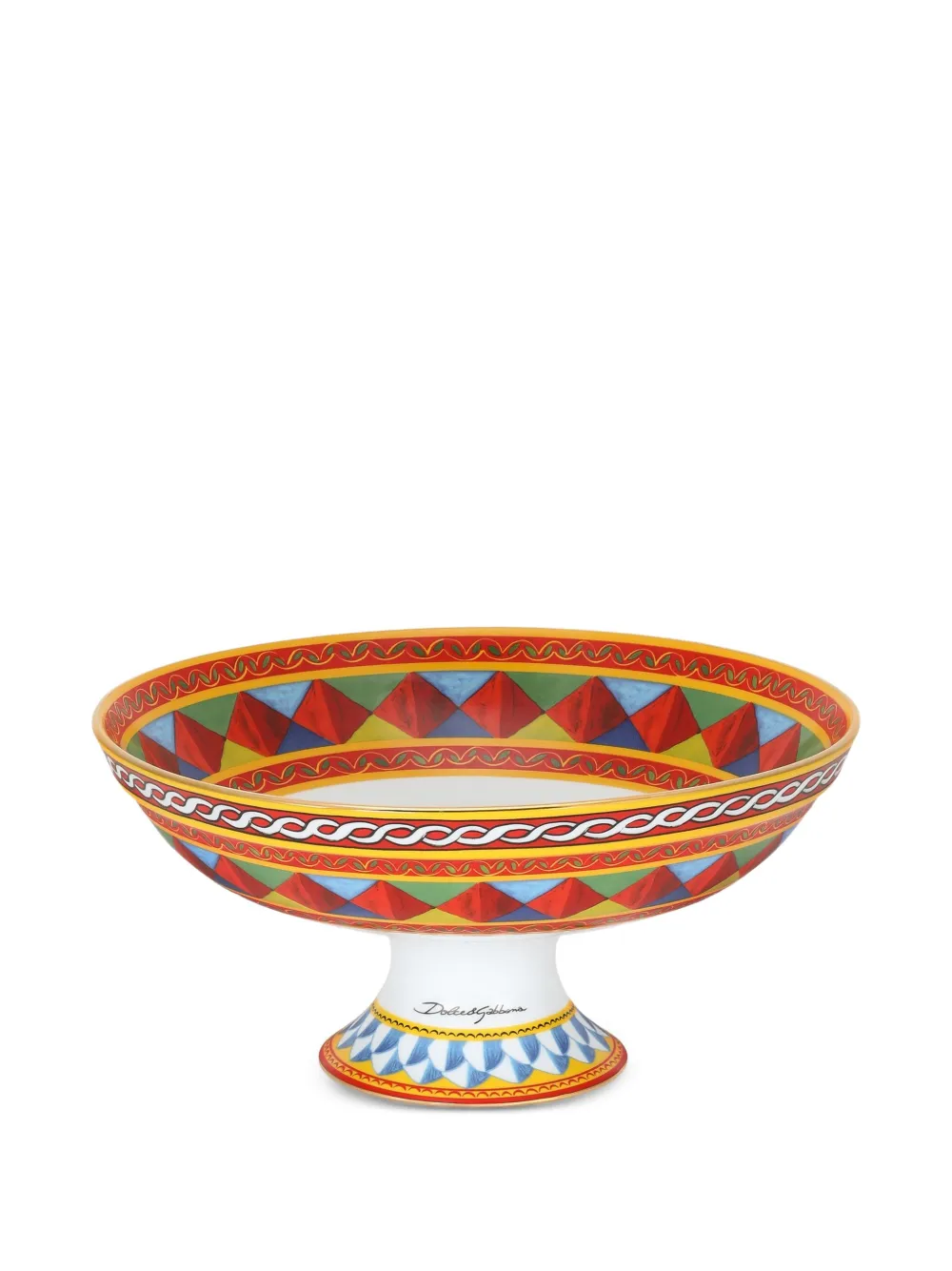 Dolce & Gabbana geometric porcelain fruit bowl (30cm) | Tableware | Image 2