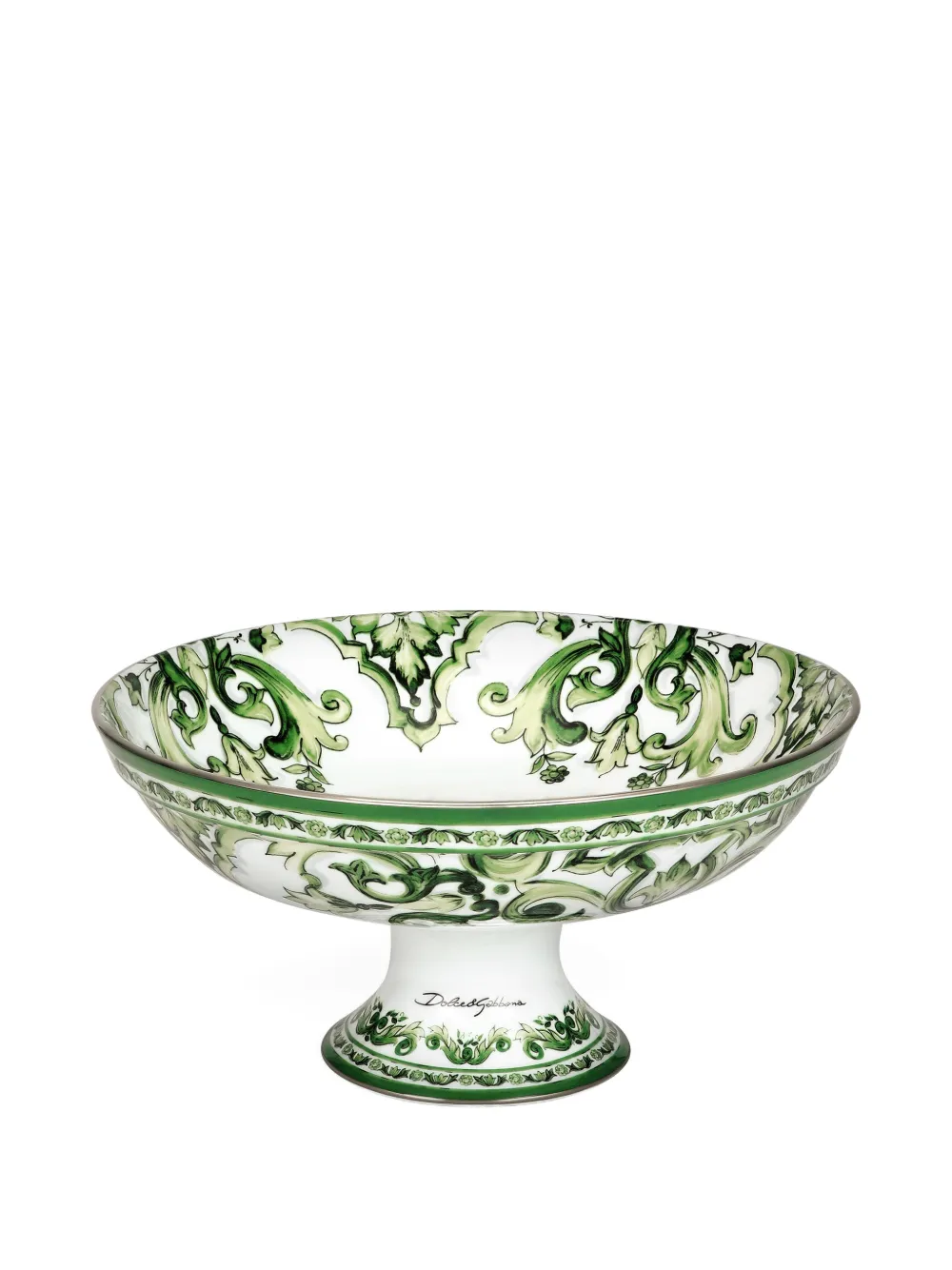 Dolce & Gabbana floral porcelain fruit bowl - Bianco
