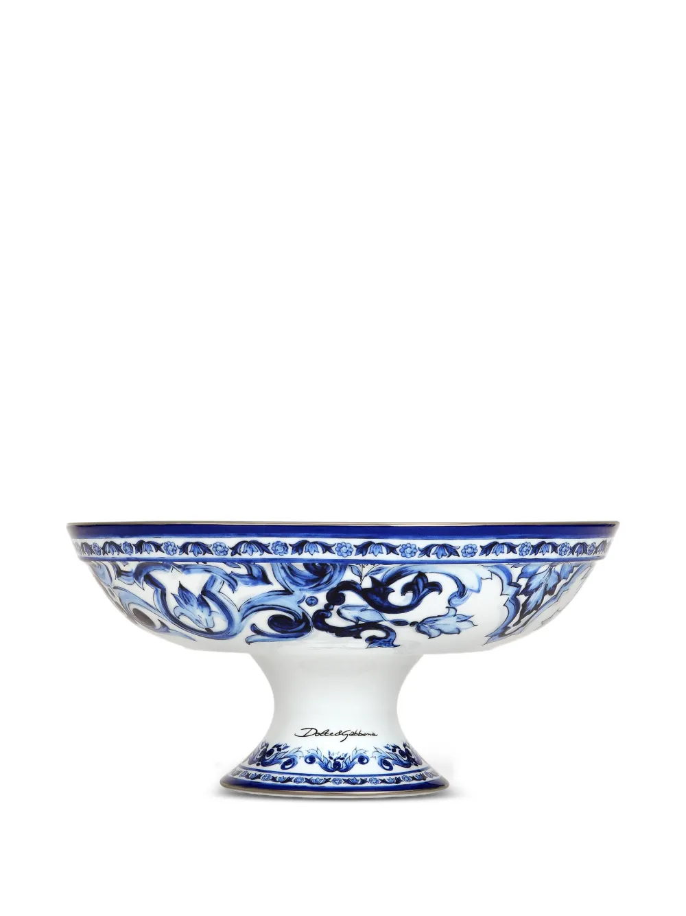 Dolce & Gabbana floral porcelain fruit bowl - Bianco