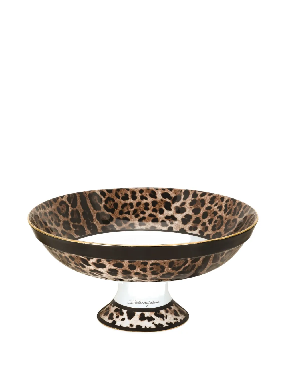 Dolce & Gabbana Porcelain Fruit Bowl In Brown
