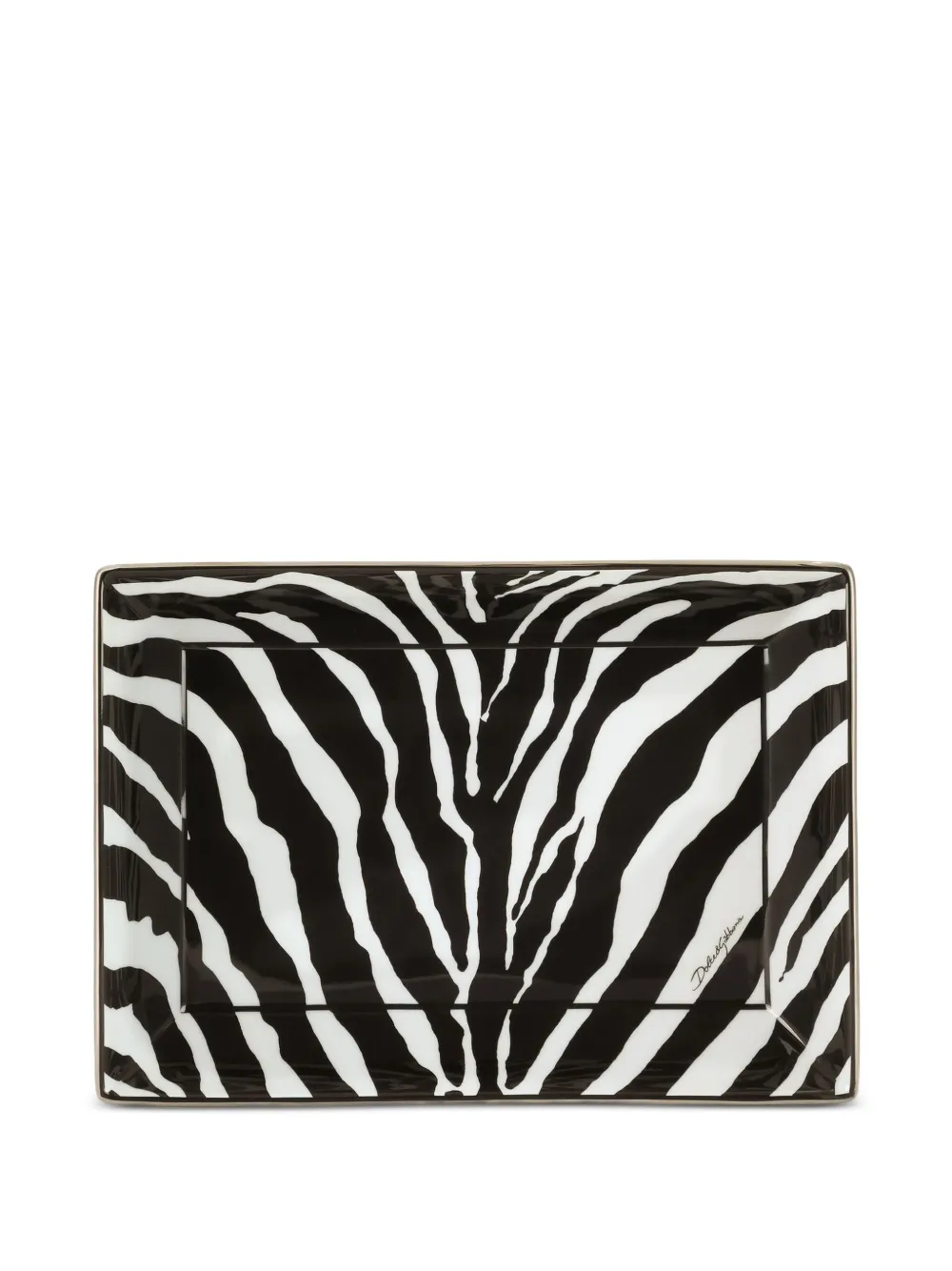 Dolce & Gabbana bandeja Zebra de 26cm x 8.5cm | negro | Image 1