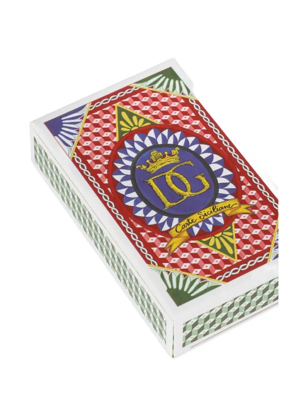 Dolce & Gabbana Sicilian Briscola トランプ 10cm x 7cm | ホワイト
