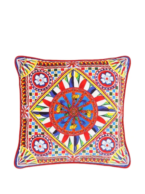 Dolce & Gabbana small velvet patterned cushion (45cm x 45cm)