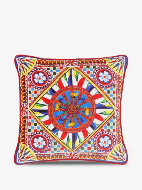 Dolce & Gabbana small velvet patterned cushion (45cm x 45cm)