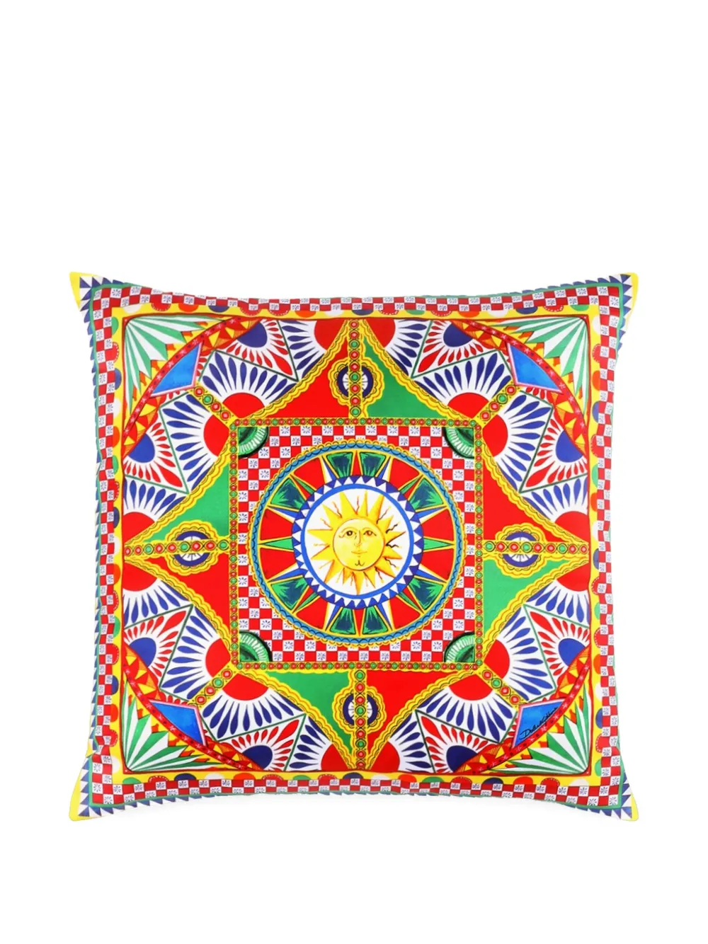 Dolce & Gabbana small duchess patterned cushion (45cm x 45cm) | rouge | Image 1