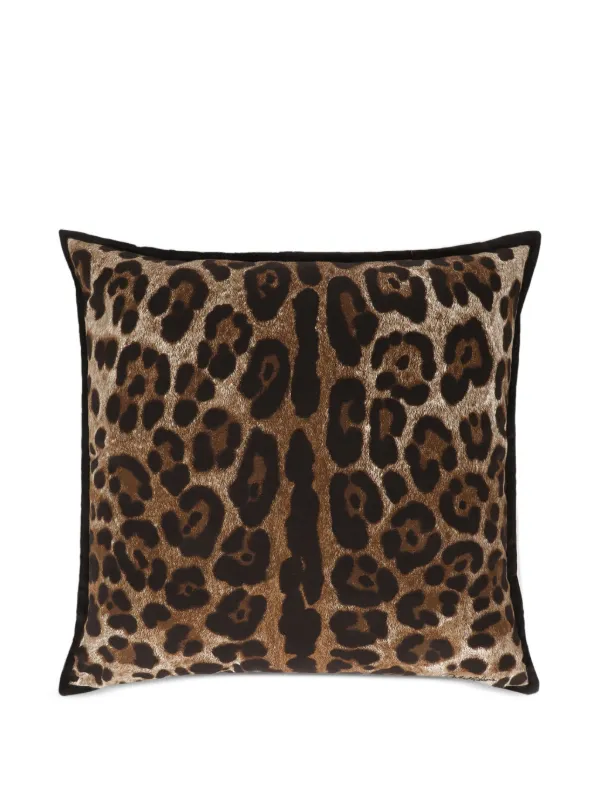 Dolce & Gabbana Almofada Animal Print De Canvas 45cm x 45cm