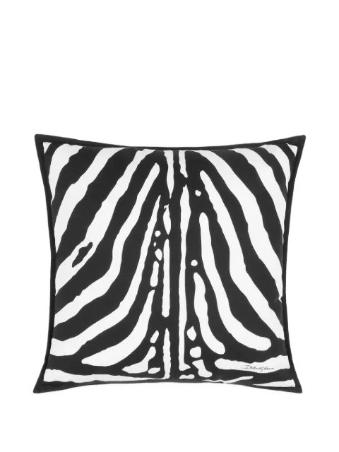 Dolce & Gabbana medium zebra-print canvas cushion (50cm x 50cm)