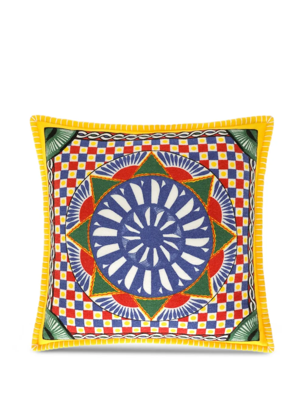 Dolce & Gabbana medium jacquard cushion (50cm x 50cm) - ブルー Dolce & Gabbana medium jacquard cushion (50cm x 50cm) - ブルー