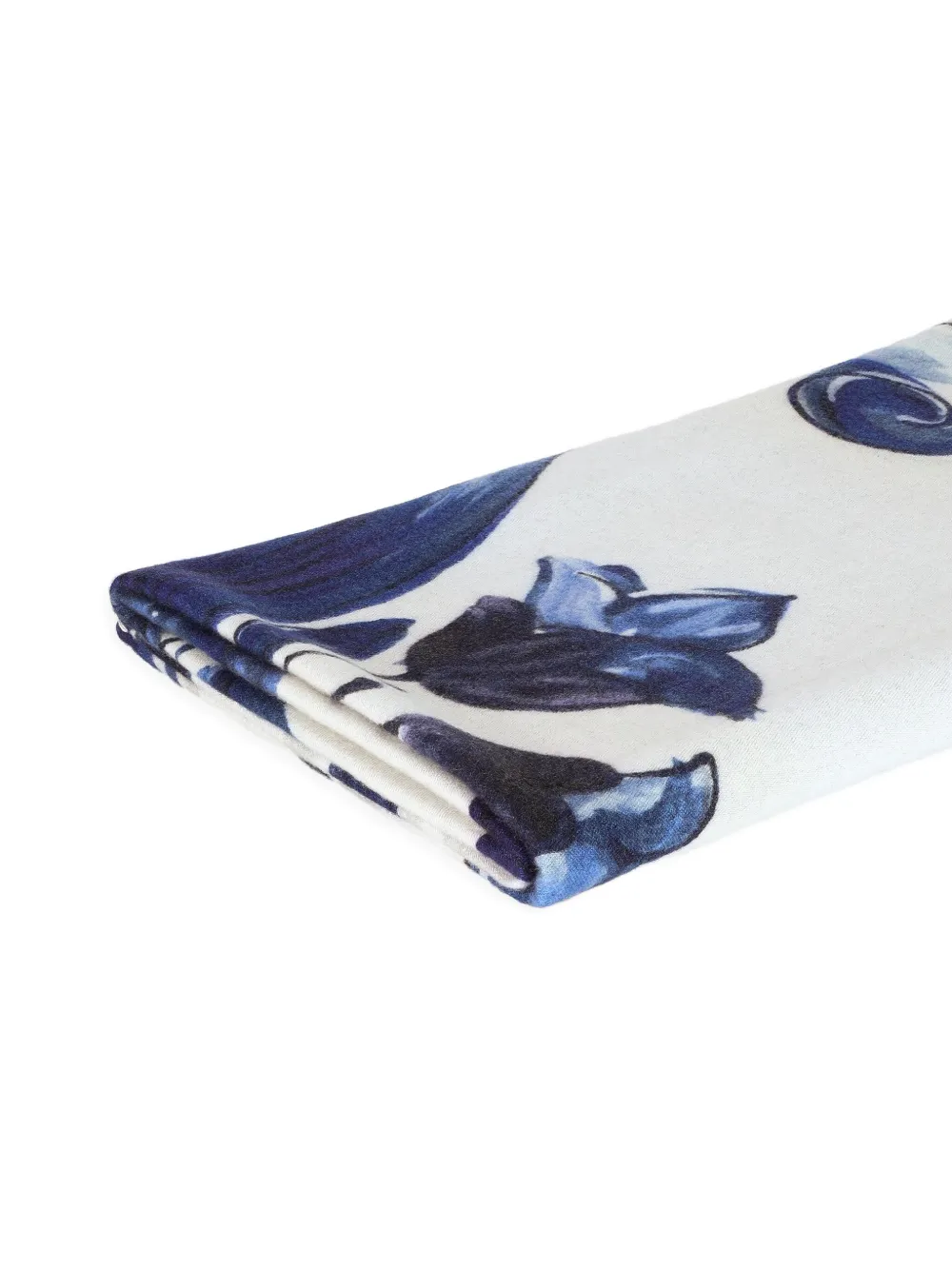Dolce & Gabbana Maiolica-print Blanket (180cm X 140cm) In Blue