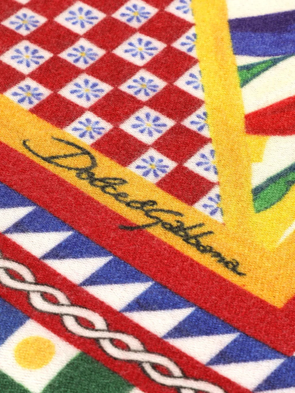 Dolce & Gabbana Patterned Blanket (180cm X 140cm) In Multi