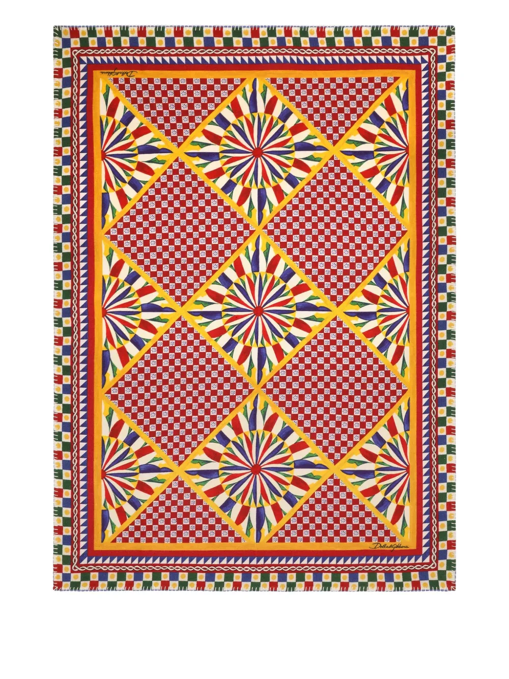 Dolce & Gabbana patterned blanket (180cm x 140cm) - Rood