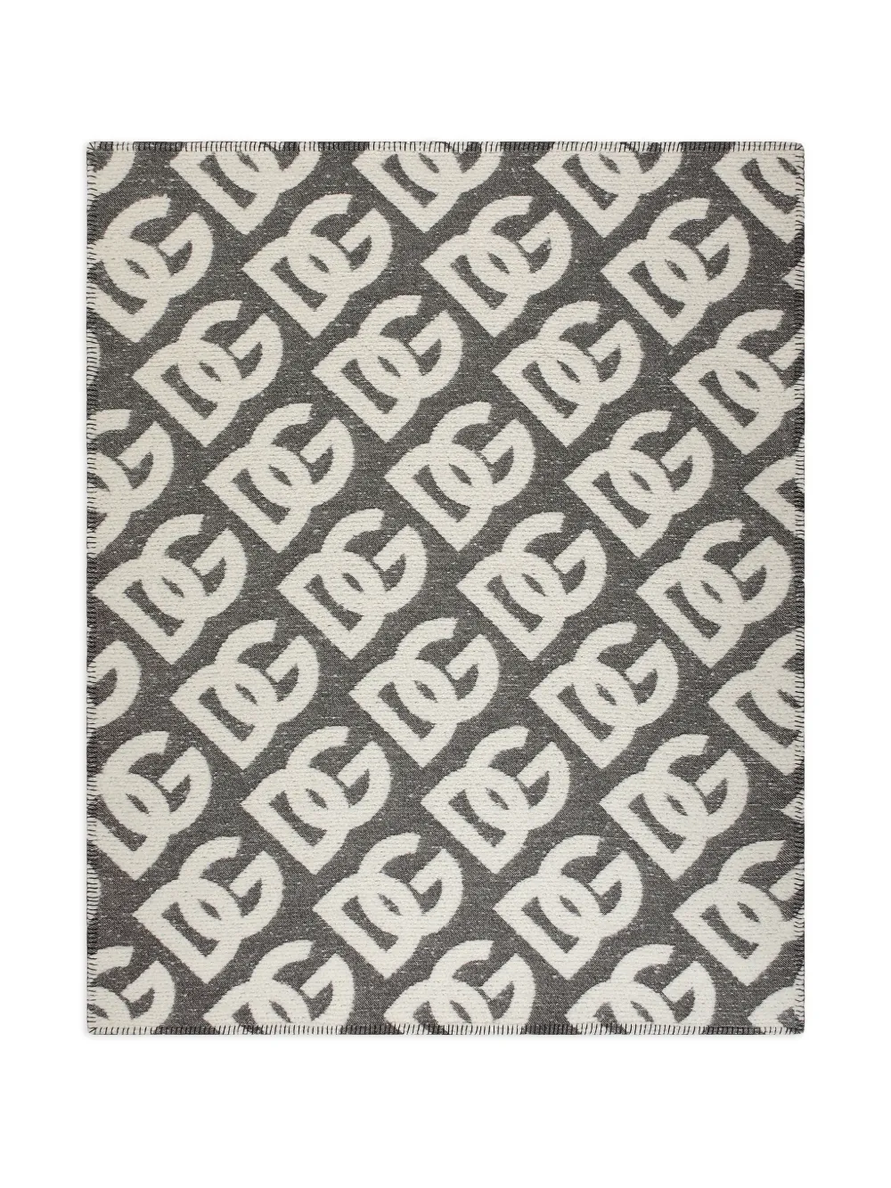 Dolce & Gabbana logo-pattern blanket | Grey | Image 1