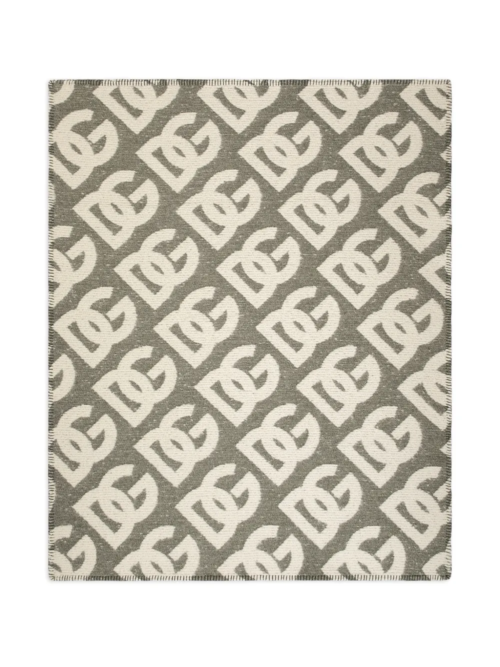 Dolce & Gabbana logo-pattern blanket | Green | Image 1