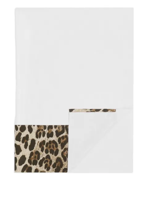 Dolce & Gabbana lagen i satin med leopardtryk i bomuld (300 cm x 300 cm)