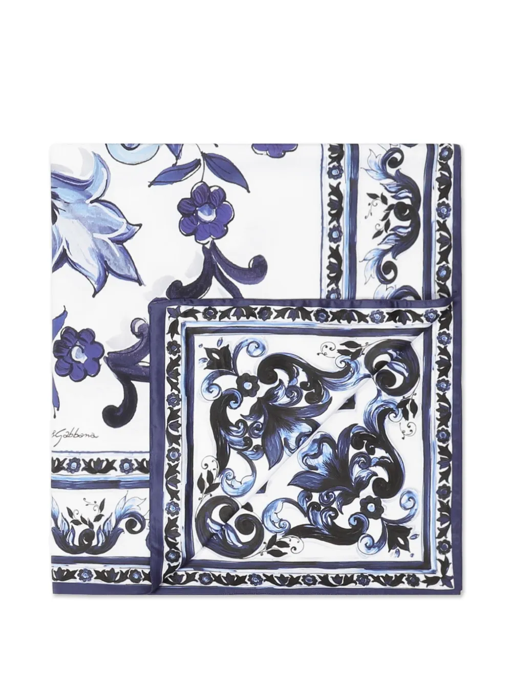 Dolce & Gabbana Floral Duvet Cover (260cm X 220cm) In Blue