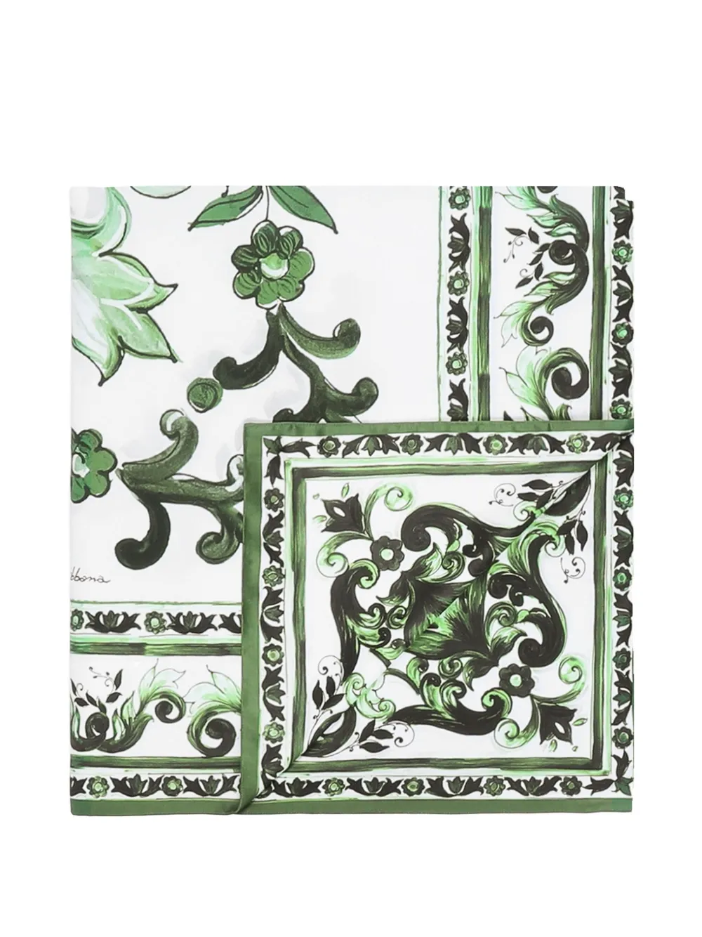 Dolce & Gabbana Floral Duvet Cover (260cm X 220cm) In Green