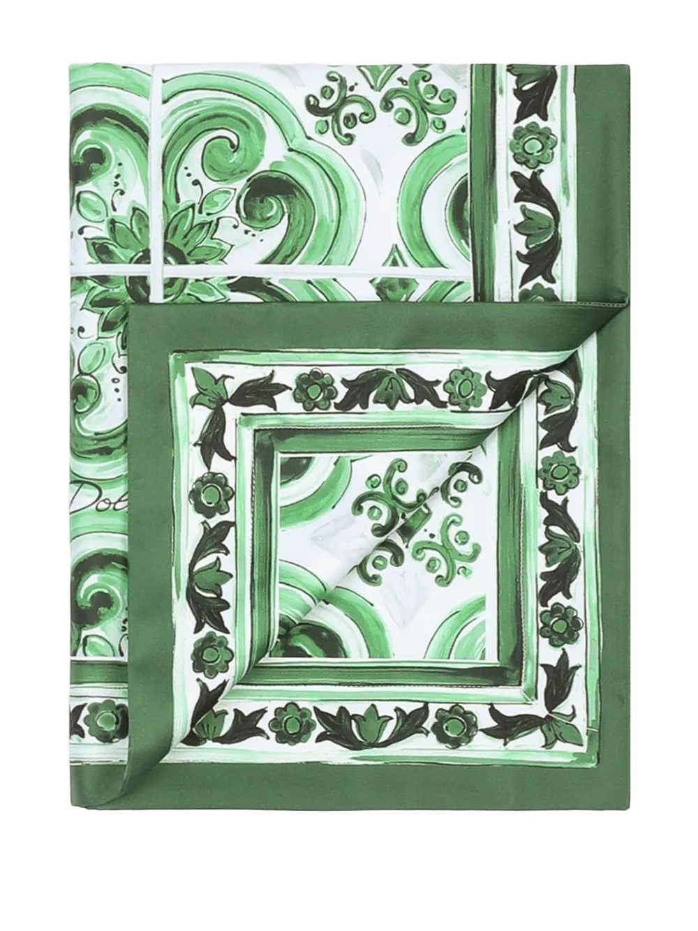 Dolce & Gabbana Kissenbezüge Aus Baumwolle (2er-set) In Green