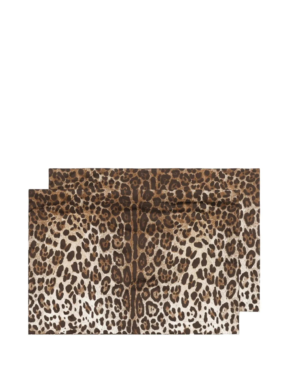  Dolce & Gabbana Leopard-print Pillowcases (set Of Two) - Brown 