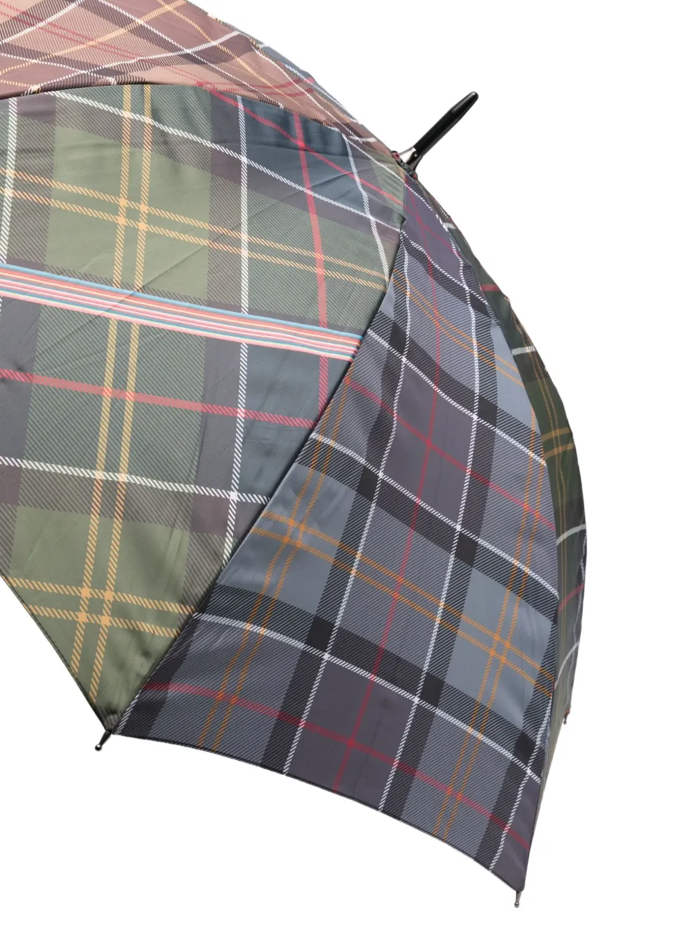 Barbour Tartan-print Umbrella In Gray