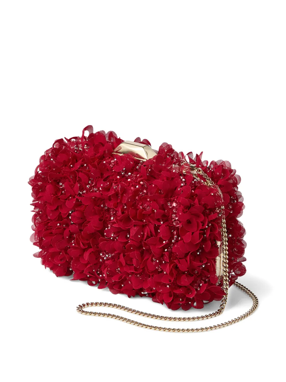 Jimmy Choo Cloud clutch met kristallen Rood