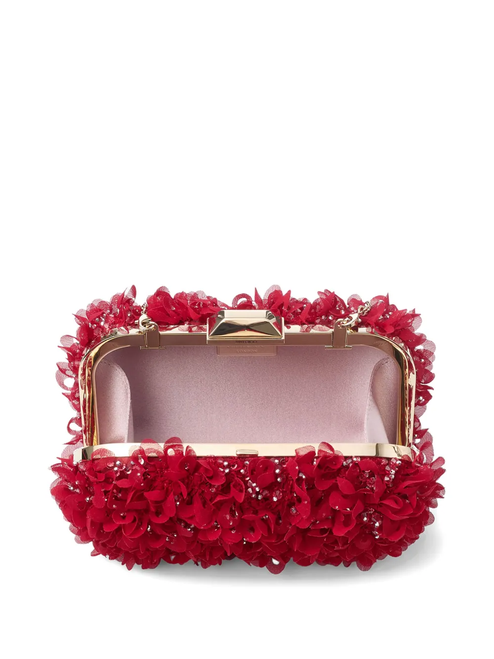 Jimmy Choo Cloud clutch met kristallen Rood