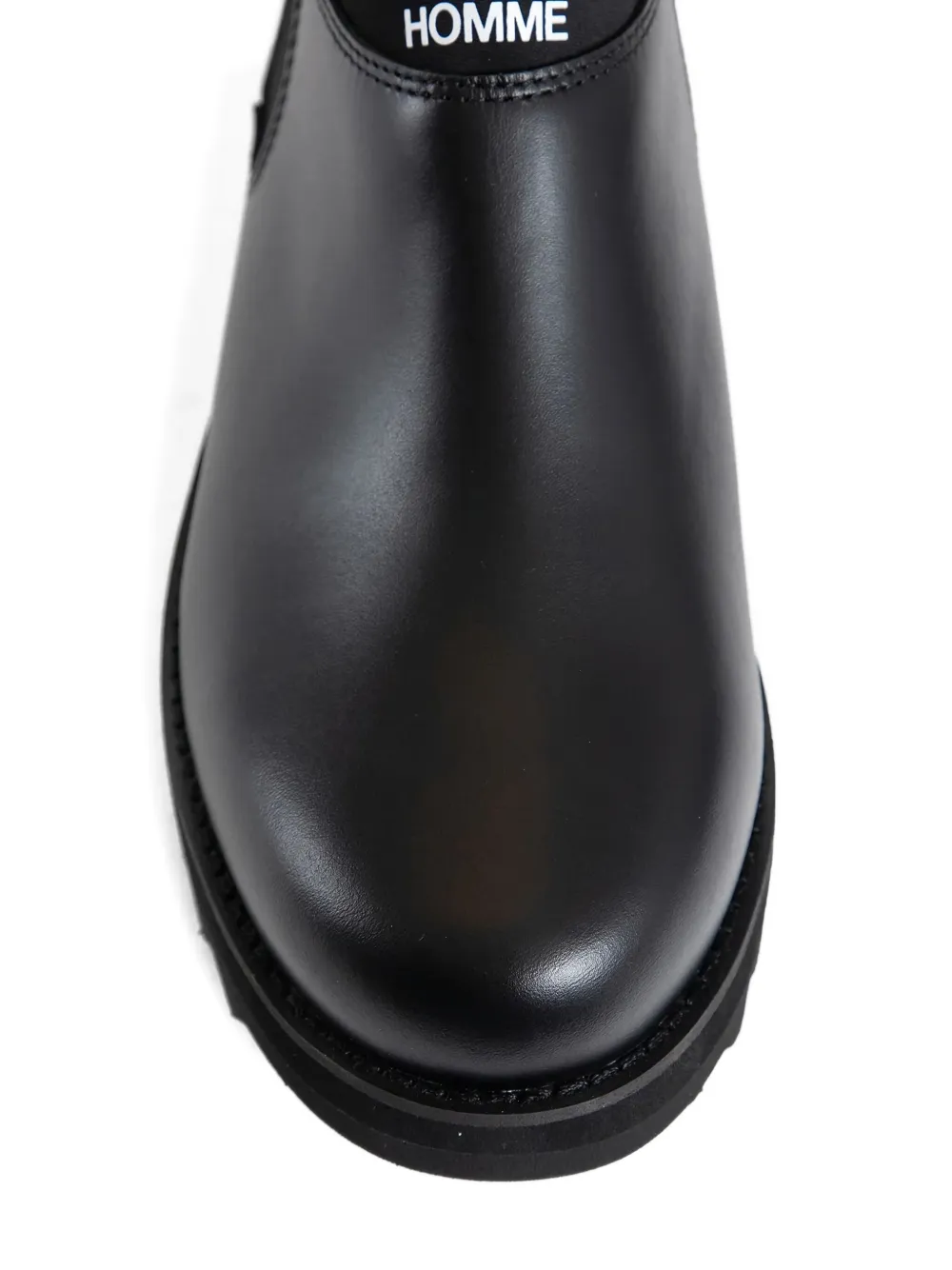 Comme Des Garçons Homme Deux Leather Chelsea Boots In Black