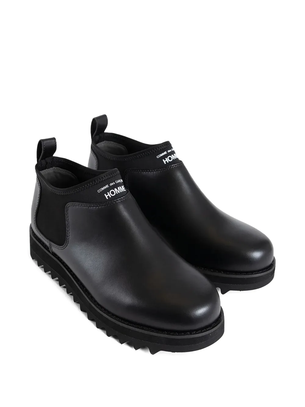 Comme Des Garçons Homme Deux Leather Chelsea Boots In Black