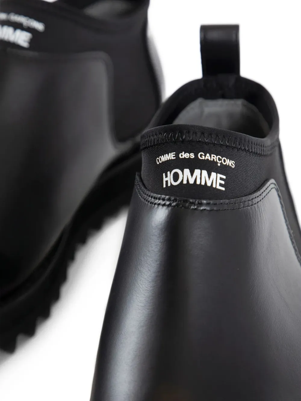 Comme des Garçons Homme Leren Chelsea laarzen Zwart