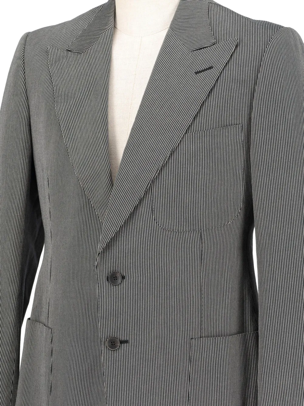 Pre-owned Gucci Striped Blazer In Black