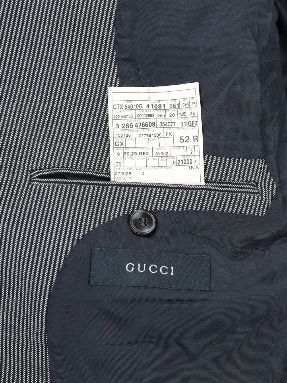 Pre-owned Gucci Striped Blazer In Black