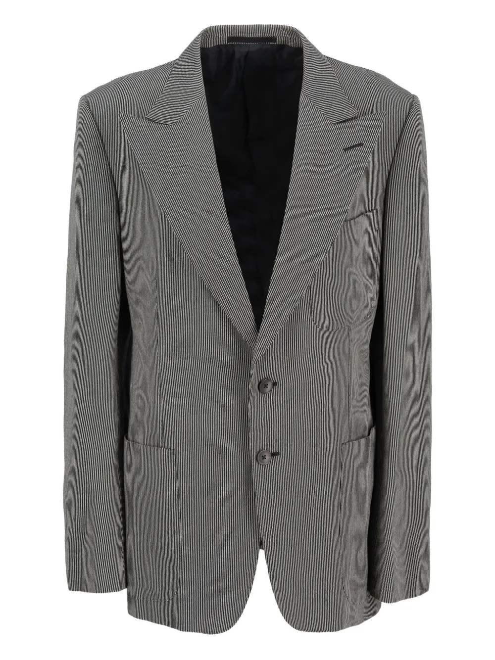 Pre-owned Gucci Striped Blazer In Black