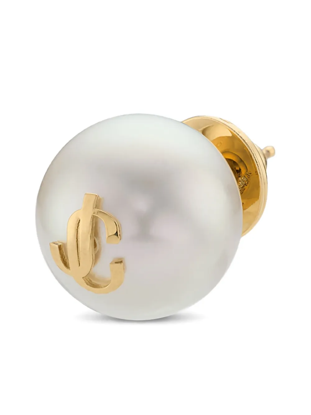 Jimmy Choo Maxi Pearl Studs Earrings In Gold