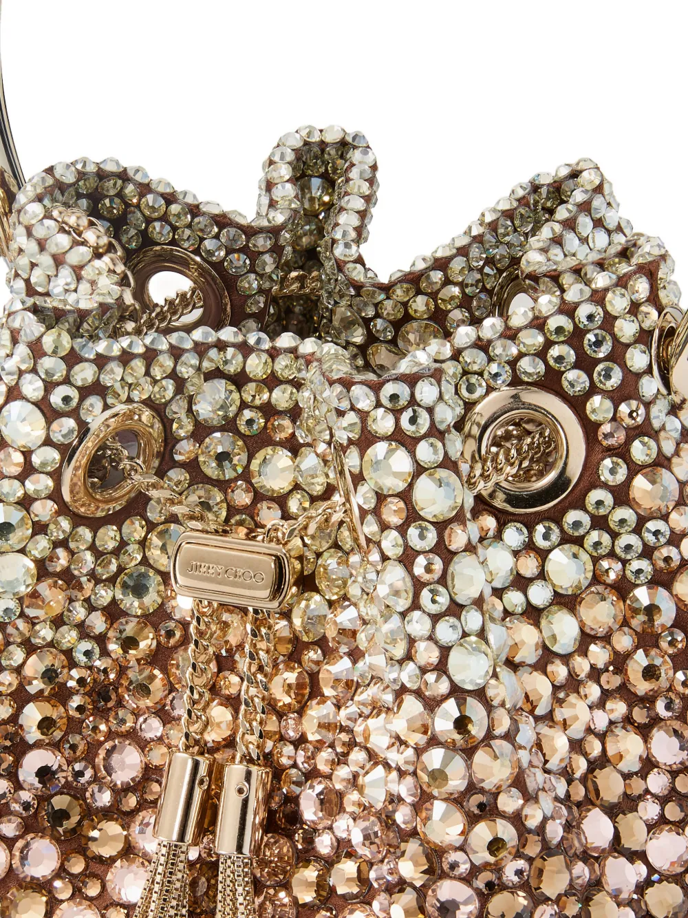 Jimmy Choo Bon tas verfraaid met kristallen Goud