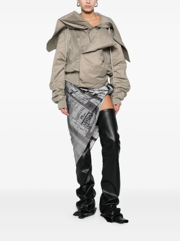 Rick Owens DRKSHDW ジップアップ ボンバージャケット | ブラウン 