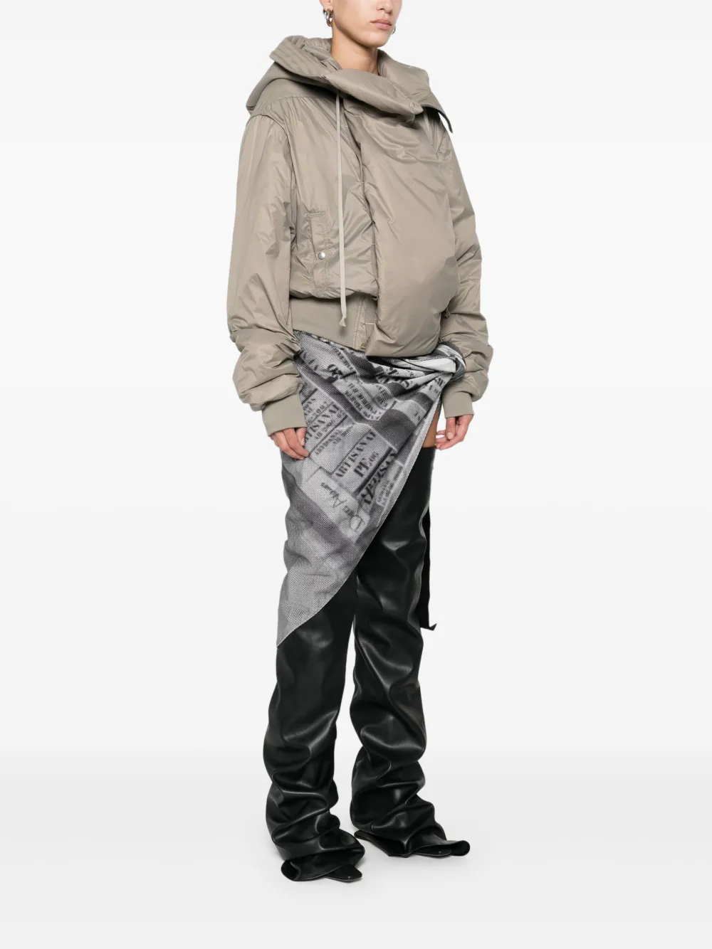 Rick Owens DRKSHDW Bomberjack met rits Bruin