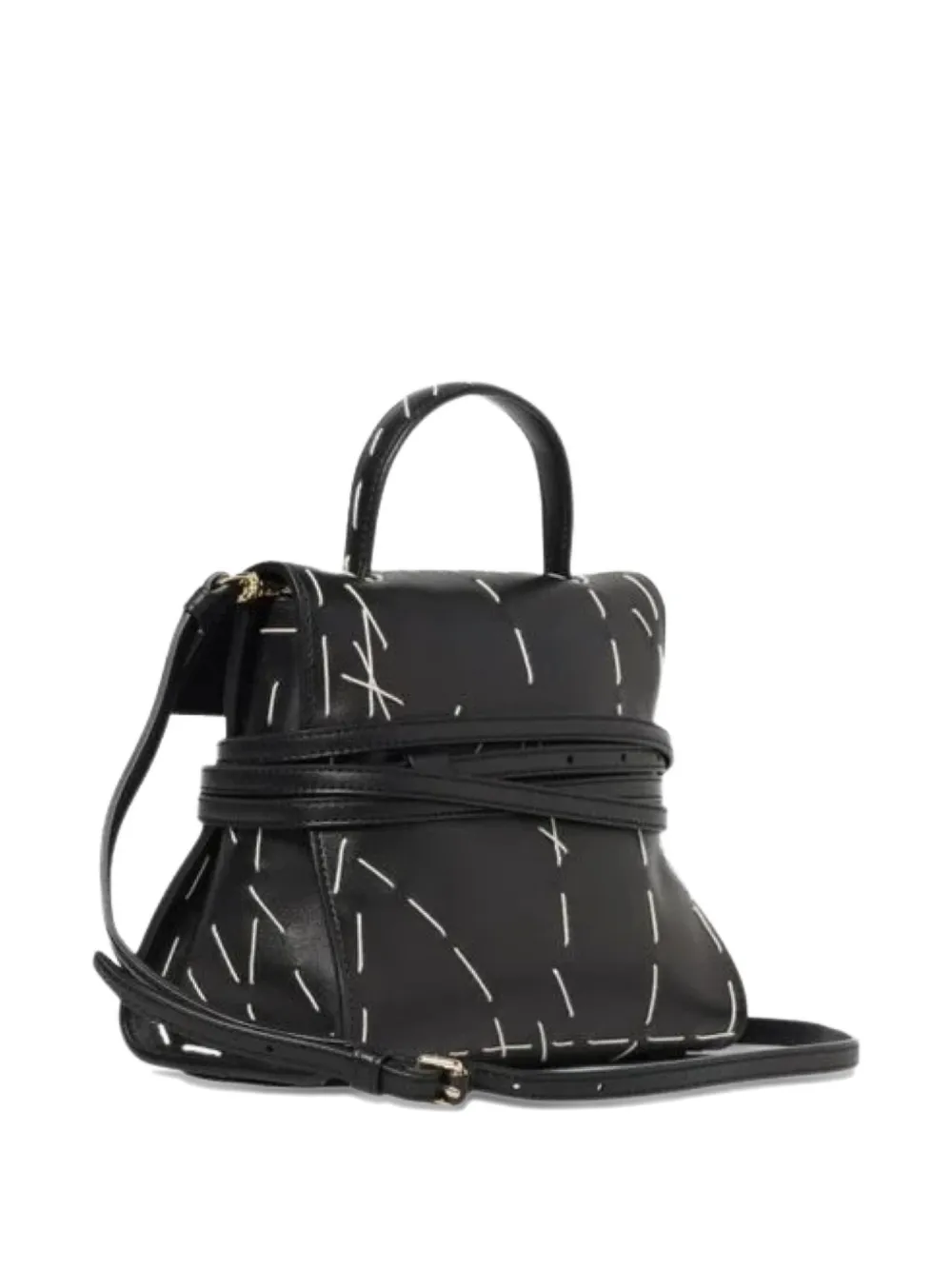 Moschino top-handle needle shoulder bag - Zwart