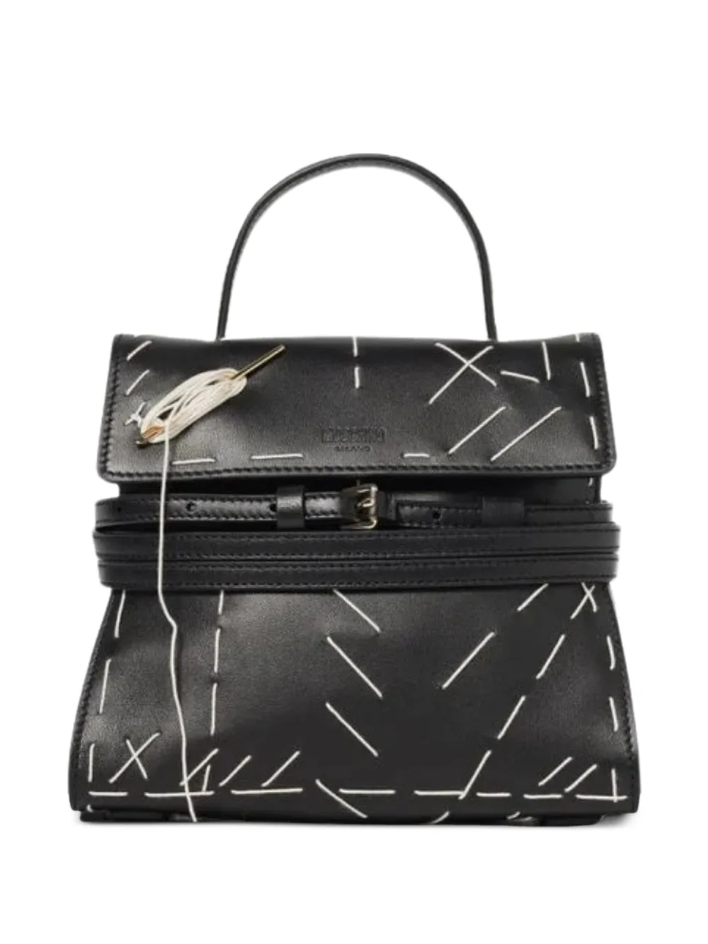 Moschino top-handle needle shoulder bag - Nero