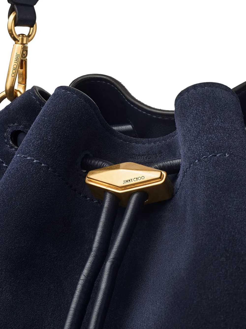 Jimmy Choo Medium Cinch suède schoudertas Blauw